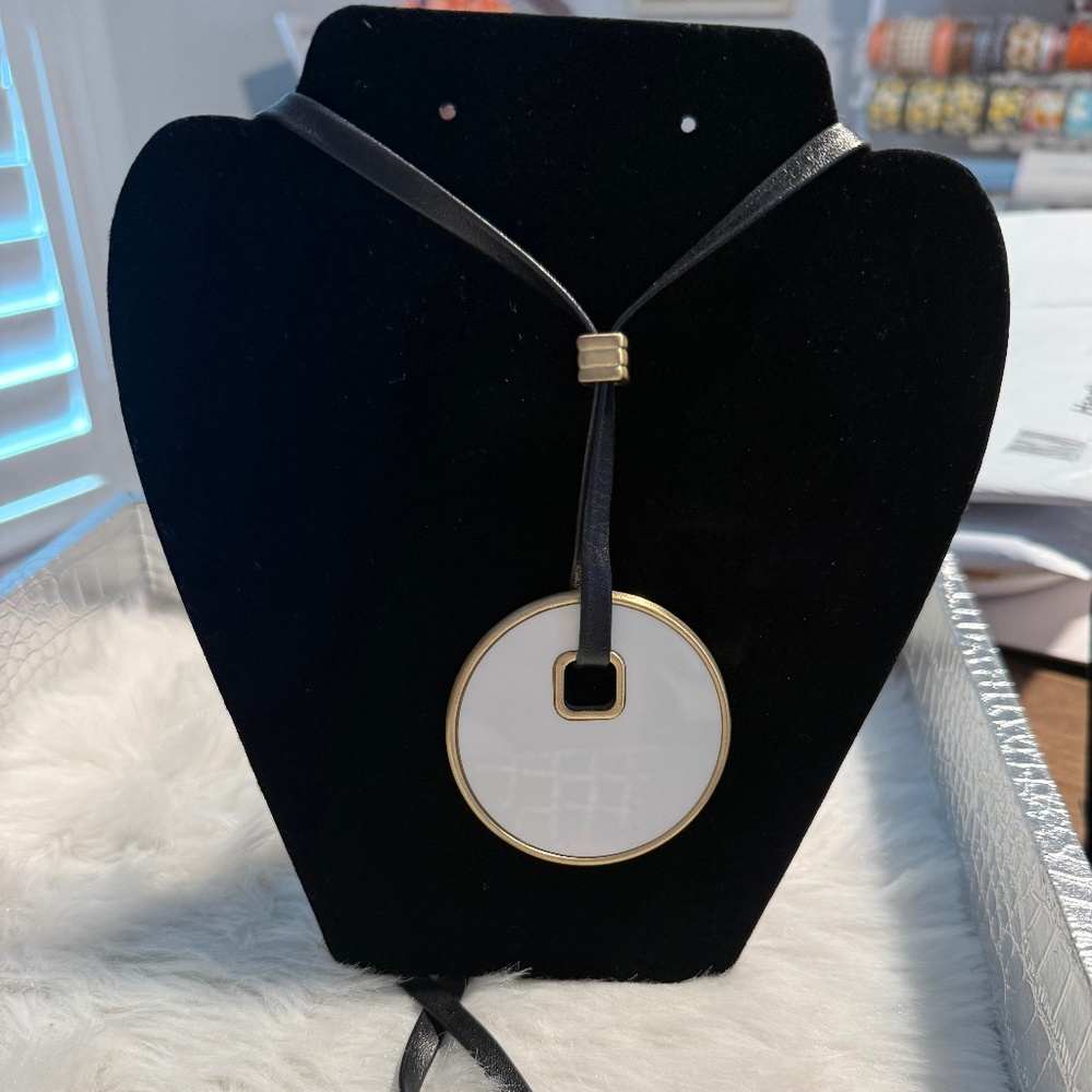 Chico's Black & White Adjustable Necklace - Picture 3 of 4